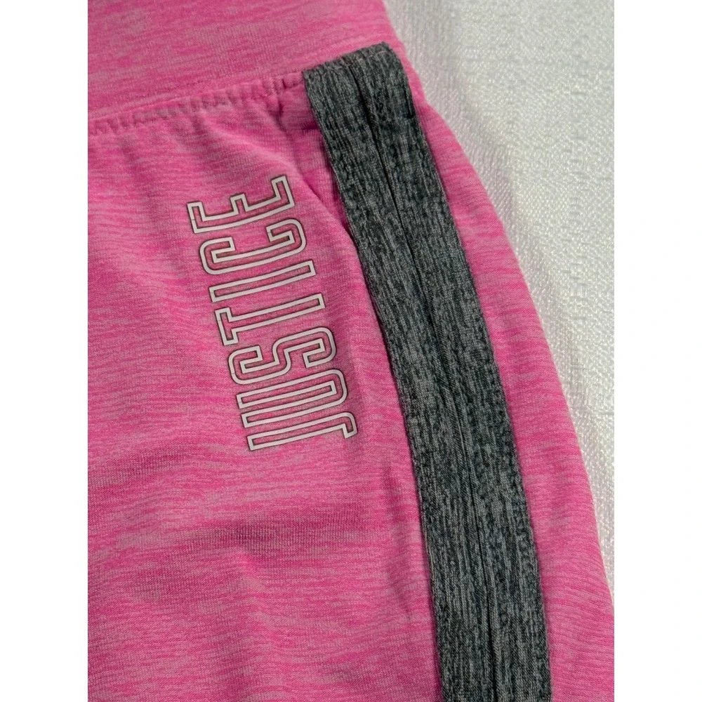 Justice Active‎ Girls Pink Gray Athletic Running Shorts Size 6/7